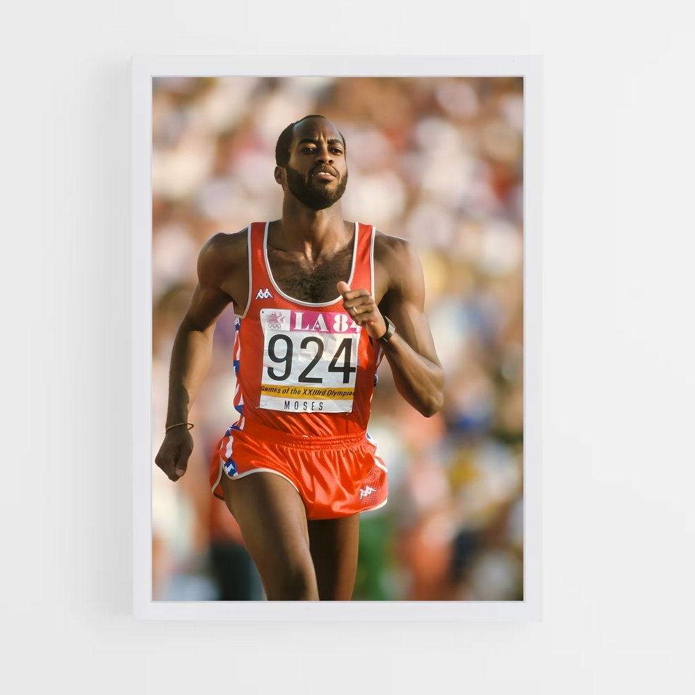 Poster Edwin de moses – affiche Athlétisme (vue 3)